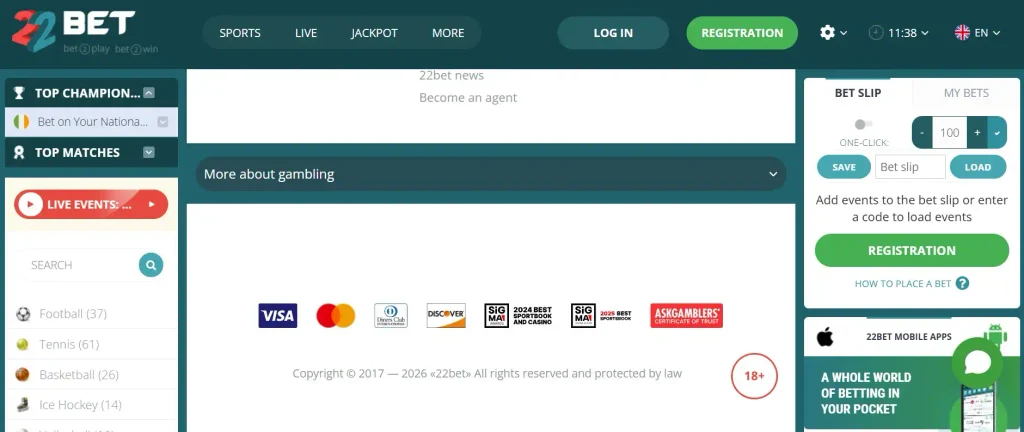22Bet Payment Methods in Bangladesh